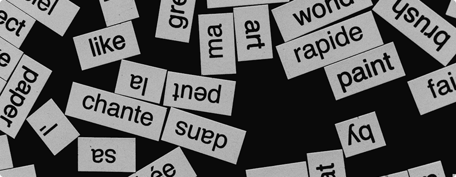 Scattered language blocks